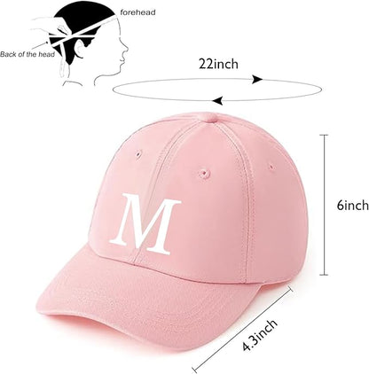 Baseball Cap with Init ial Vintage Adjustable Sunflower Letter Sun Hat Fishing Hats,2025 Retirement Hat Giftss for Women Men