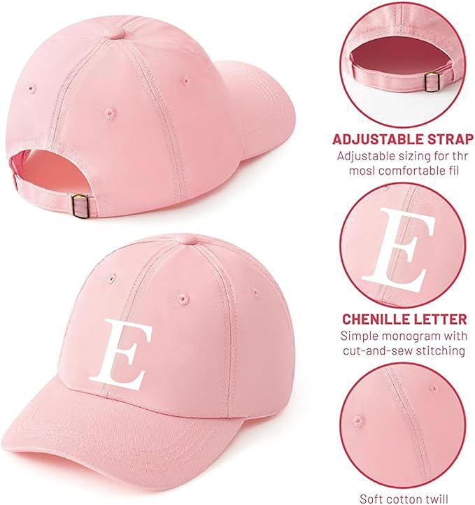Baseball Cap with Init ial Vintage Adjustable Sunflower Letter Sun Hat Fishing Hats,2025 Retirement Hat Giftss for Women Men