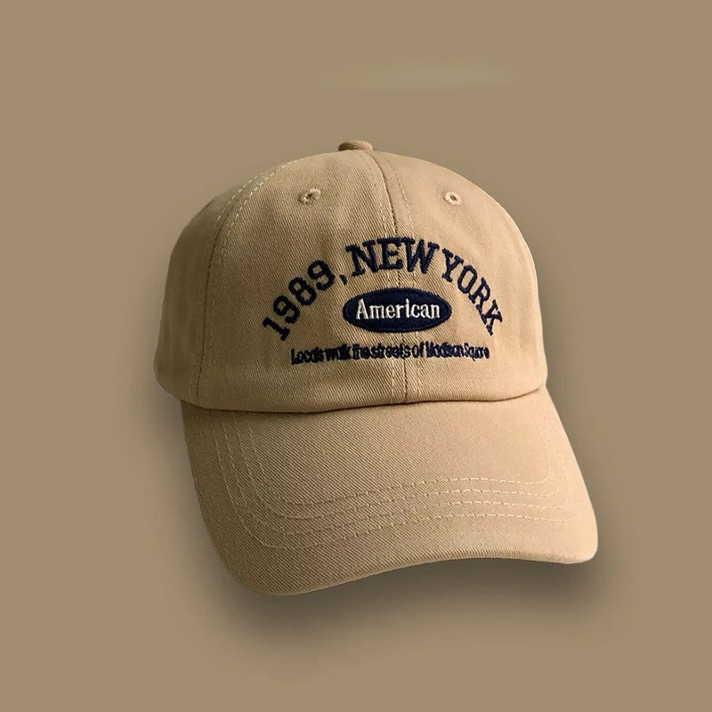 Korean Retro Baseball Hat Women's Autumn Winter Versatile Ins Street Letter Embroidered Caps Summer Couple Men Official Website