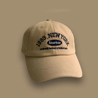Korean Retro Baseball Hat Women's Autumn Winter Versatile Ins Street Letter Embroidered Caps Summer Couple Men Official Website