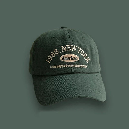 Korean Retro Baseball Hat Women's Autumn Winter Versatile Ins Street Letter Embroidered Caps Summer Couple Men Official Website